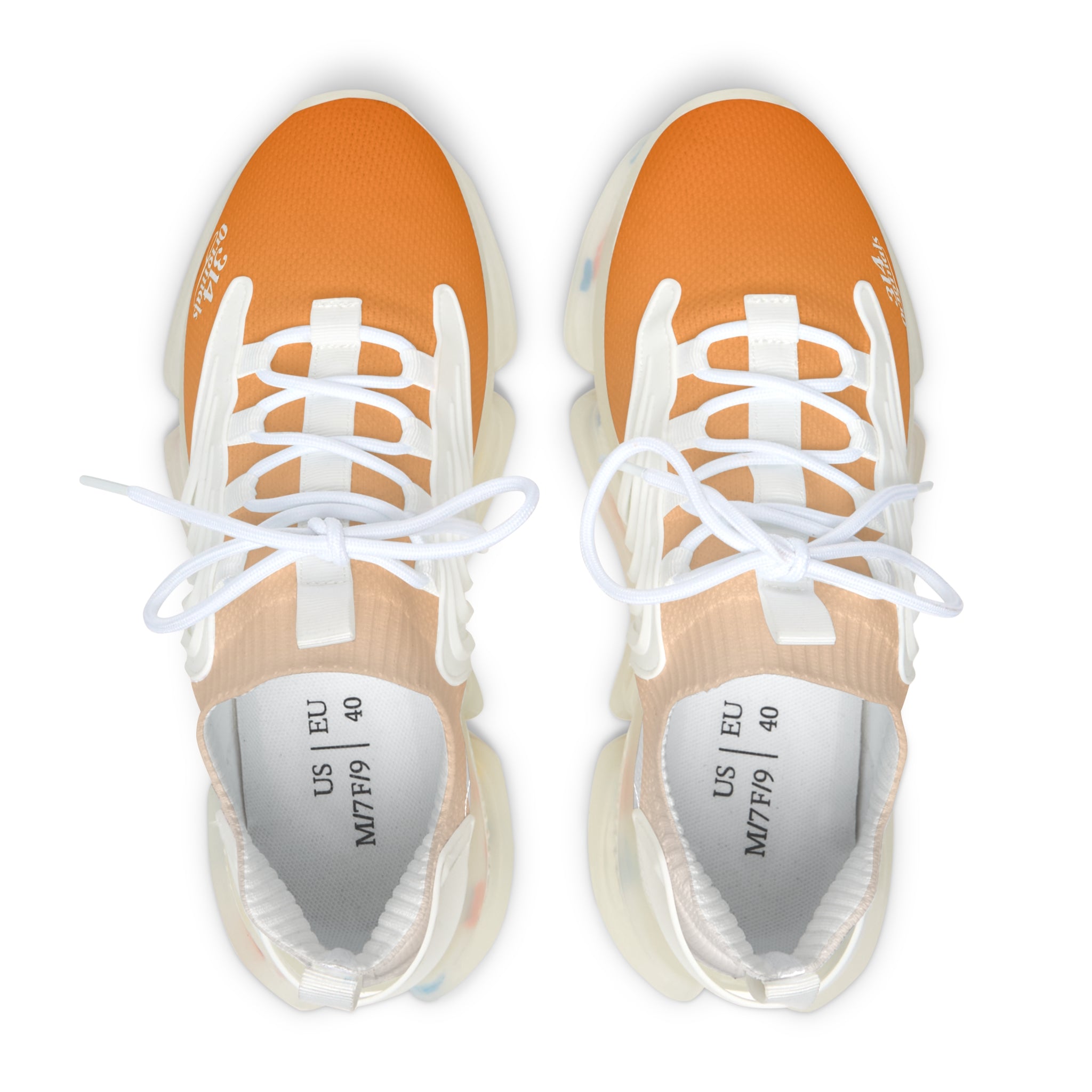 Women's Orange Crush Mesh Sneakers — Lightweight Breathable Running Shoes
