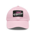 314 Originals Leather Patch Dad Hat — Retro Script Baseball Cap - 314 Originals