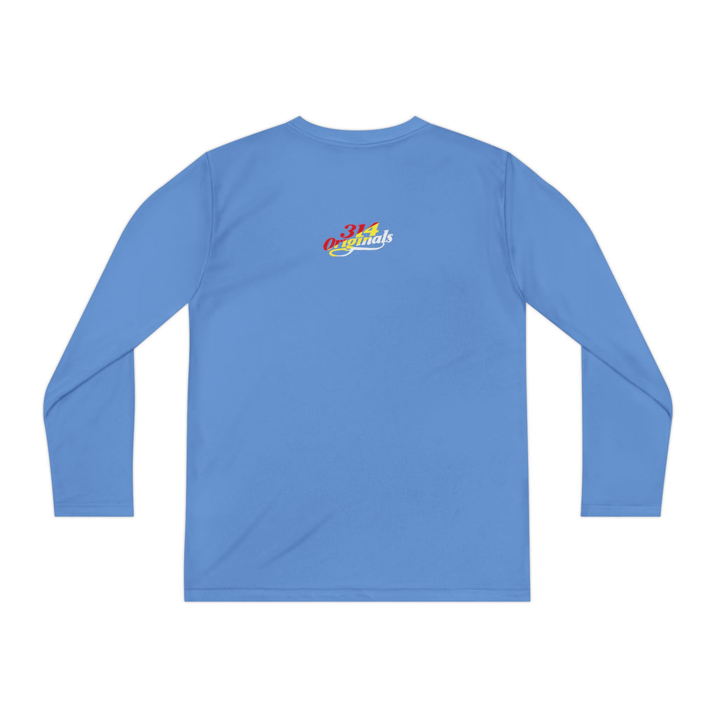 "Mom's Favorite Kid" Youth Long Sleeve Tee —Colorful Retro Design