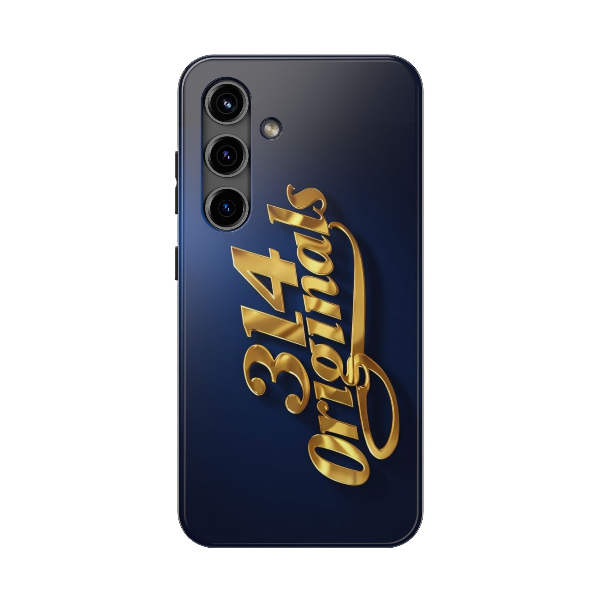 "314 Originals" Gold Script on Navy Tough Protective Case Printify Phone Case  314 Originals