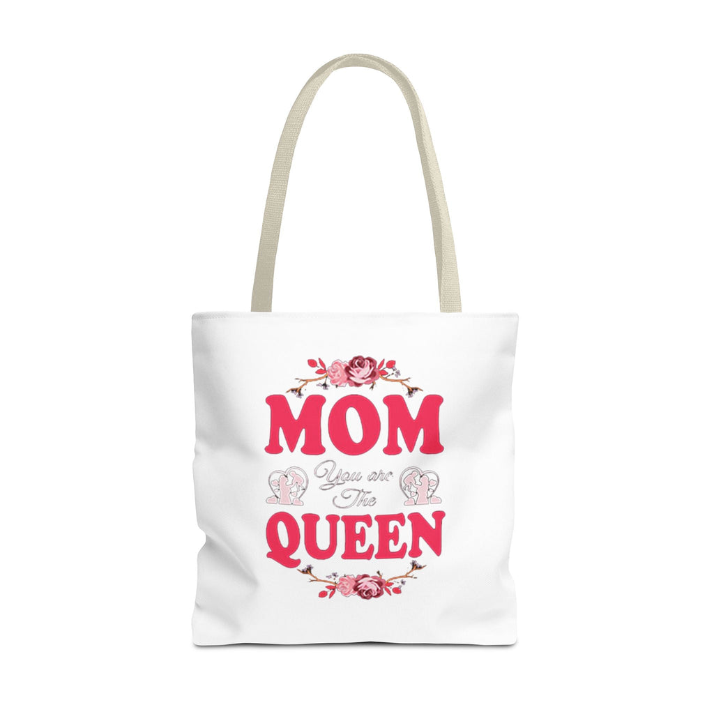 "Mom You're the Queen" Floral Mother's Day Tote Bag Printify Bags  314 Originals