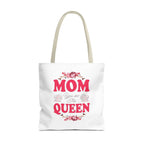 "Mom You're the Queen" Floral Mother's Day Tote Bag Printify Bags  314 Originals