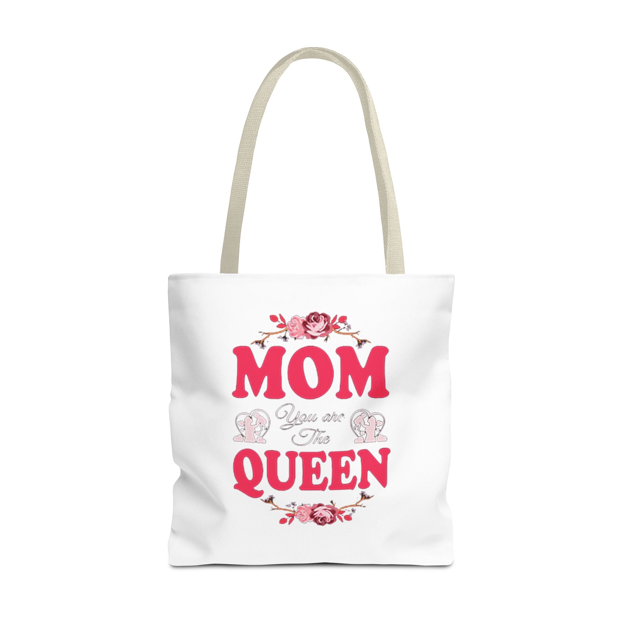 "Mom You're the Queen" Floral Mother's Day Tote Bag Printify Bags  314 Originals