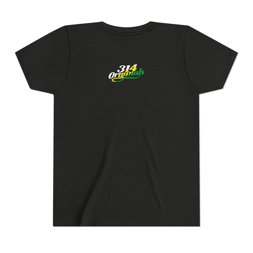 Girl's "Favorite Kid" Retro Yellow & Green Graphic T-Shirt