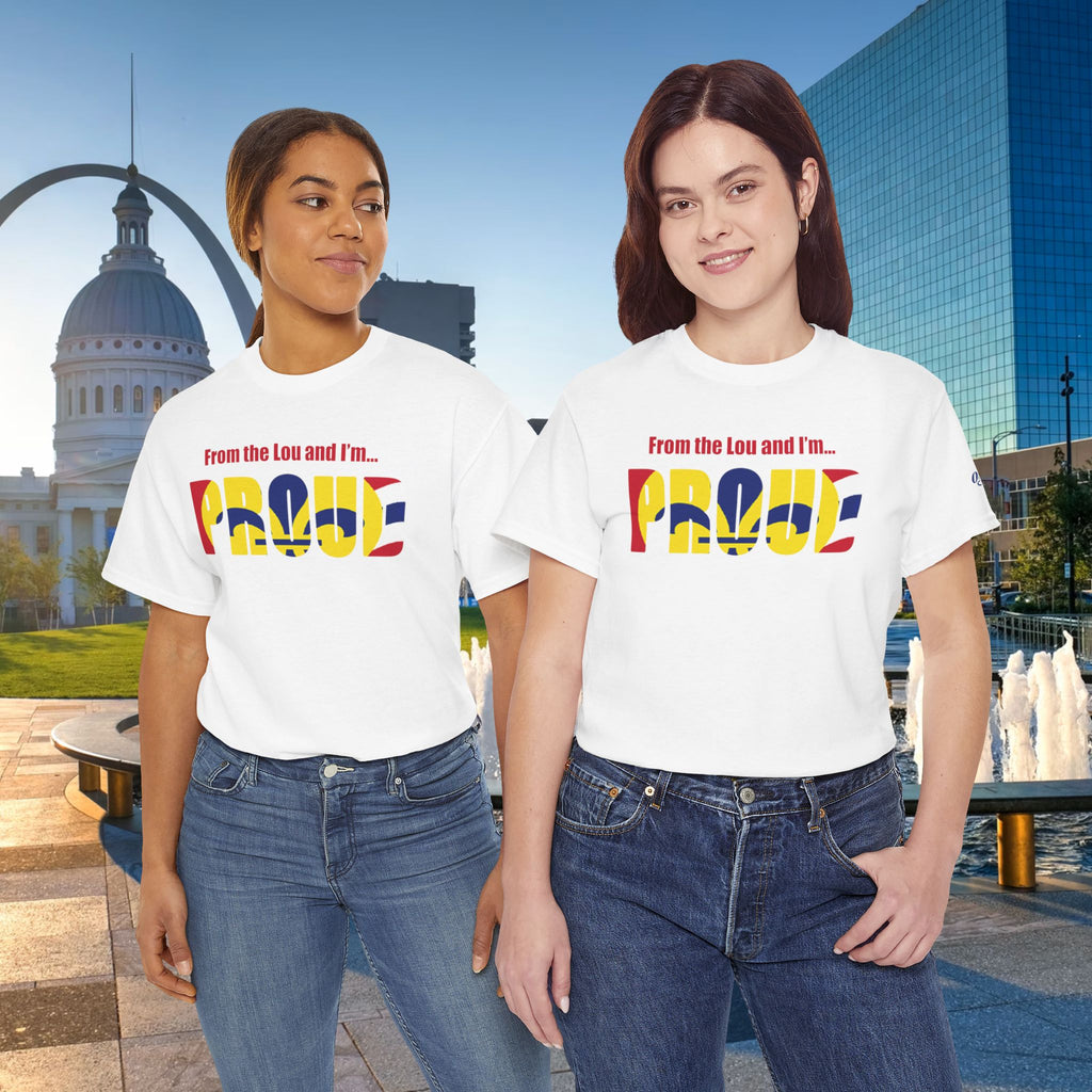 Proud Missouri Flag T-Shirt — "From the Lou and I’m... PROUD" - 314 Originals