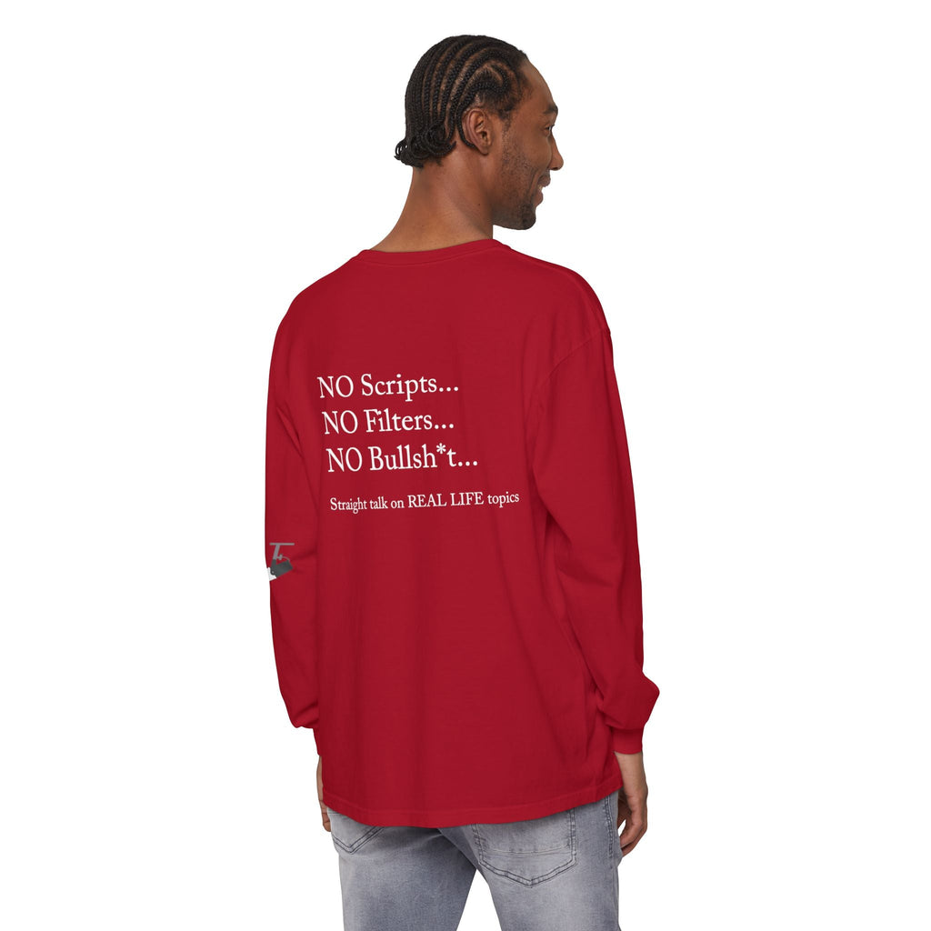 Tell It Like It Is Long Sleeve Tee — "No Scripts... No Filters... No Bullsh*t" Statement Shirt Printify Long-sleeve  314 Originals