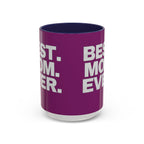 Best. Mom. Ever. Purple Accent Coffee Mug Printify Mug  314 Originals