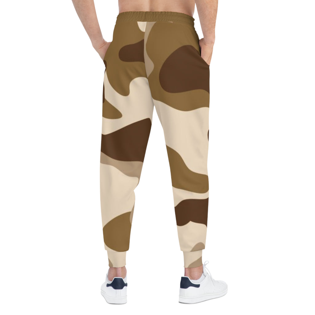 Brown Camo 314 Originals Athletic Joggers – Retro Script Logo Sweatpants