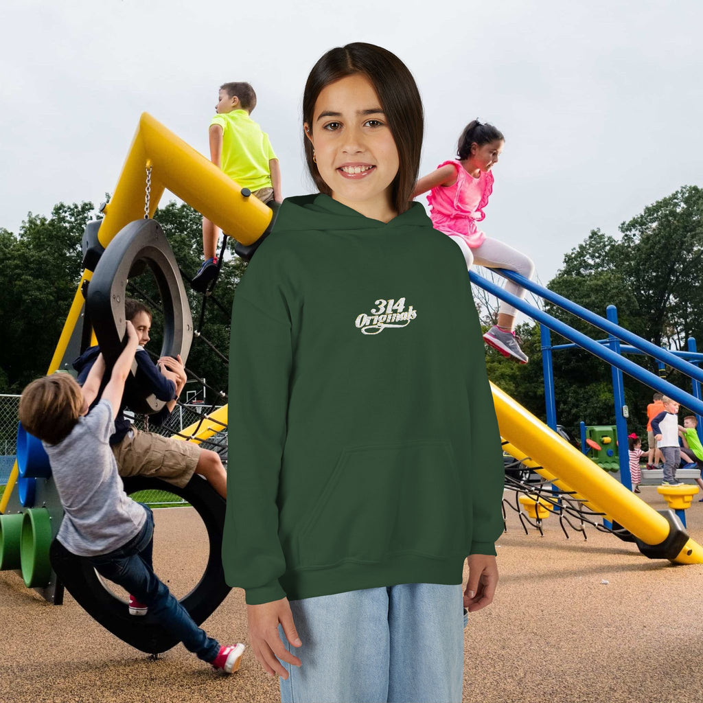 Youth Hoodie - "314 Originals" Retro Script Chest Logo - 314 Originals