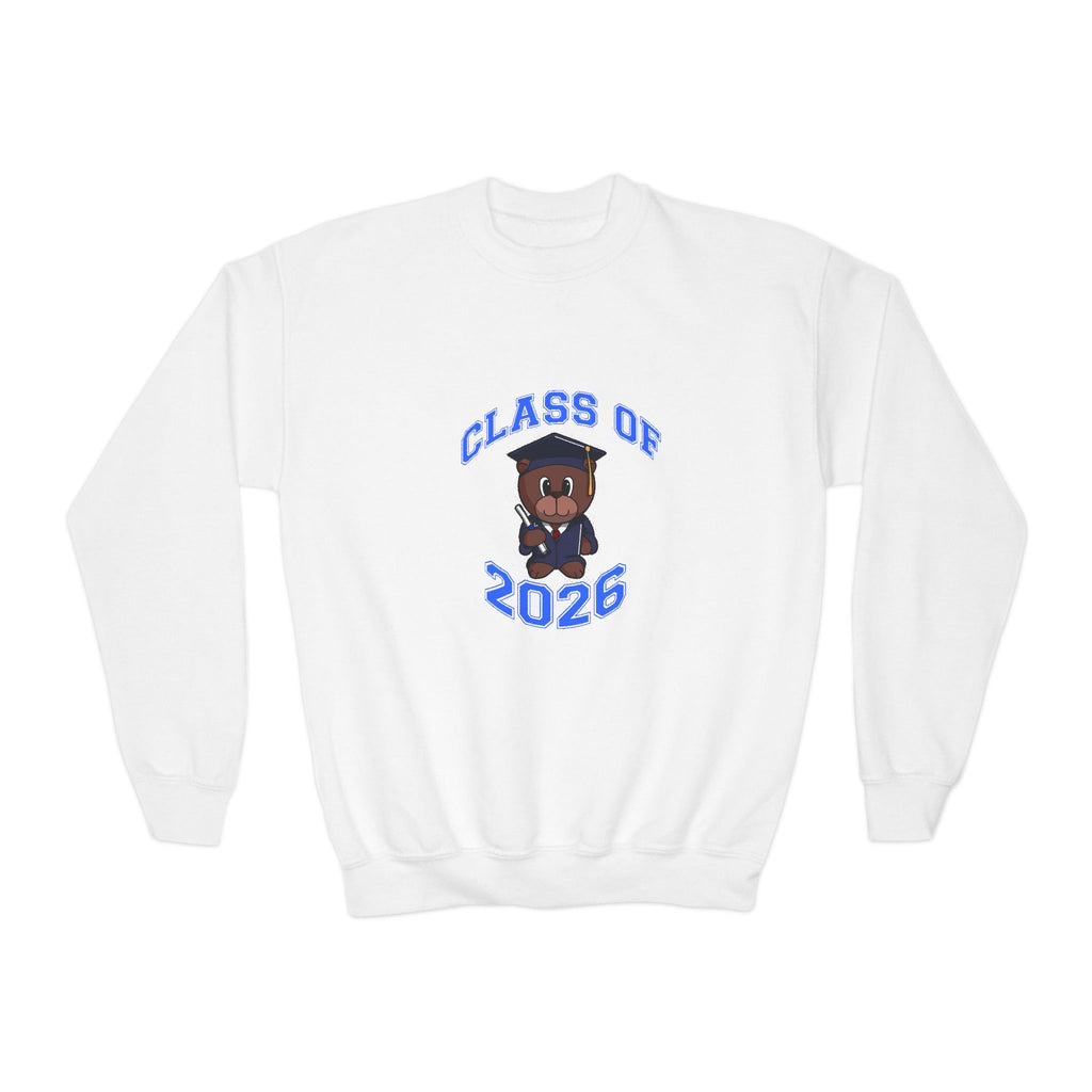 Class of 2026 Youth Crewneck Sweatshirt – Graduation Bear Design
