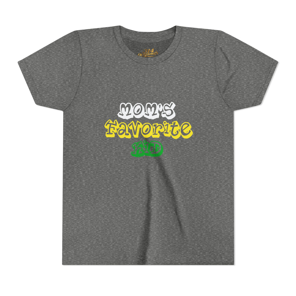 Girl's "Favorite Kid" Retro Yellow & Green Graphic T-Shirt