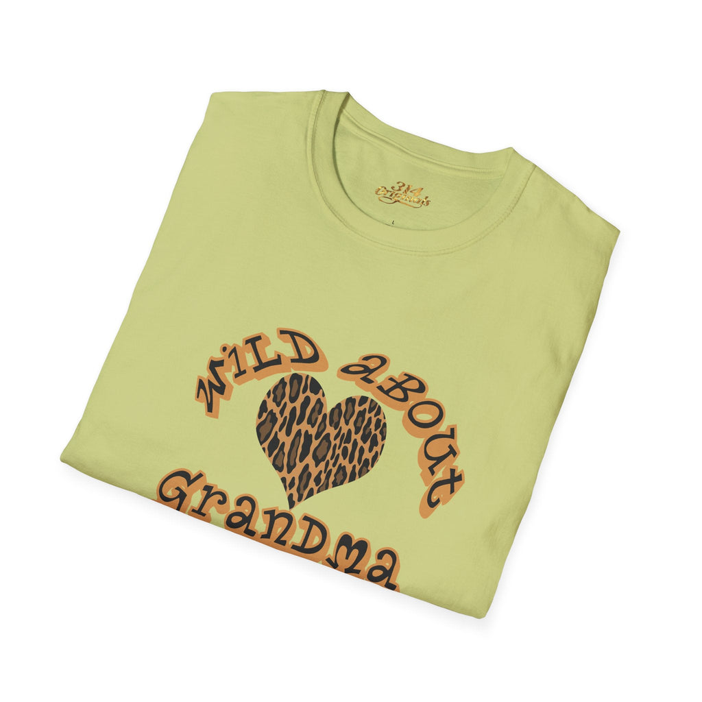Wild About Grandma Leopard Heart T-Shirt Printify T-Shirt  314 Originals