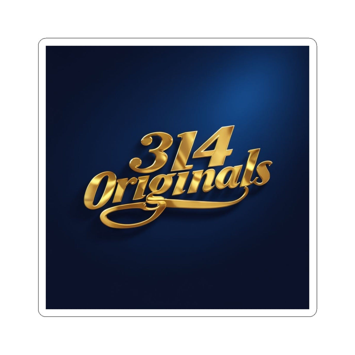 Autocollant découpé Gold Script "314 Originals" — Autocollant logo rétro luxe pour ordinateurs portables et équipements