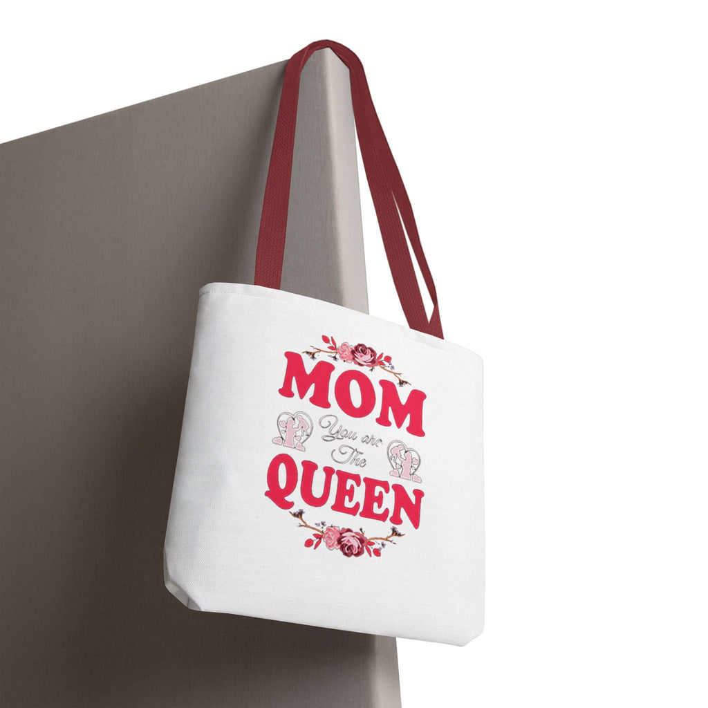"Mom You're the Queen" Floral Mother's Day Tote Bag Printify Bags  314 Originals