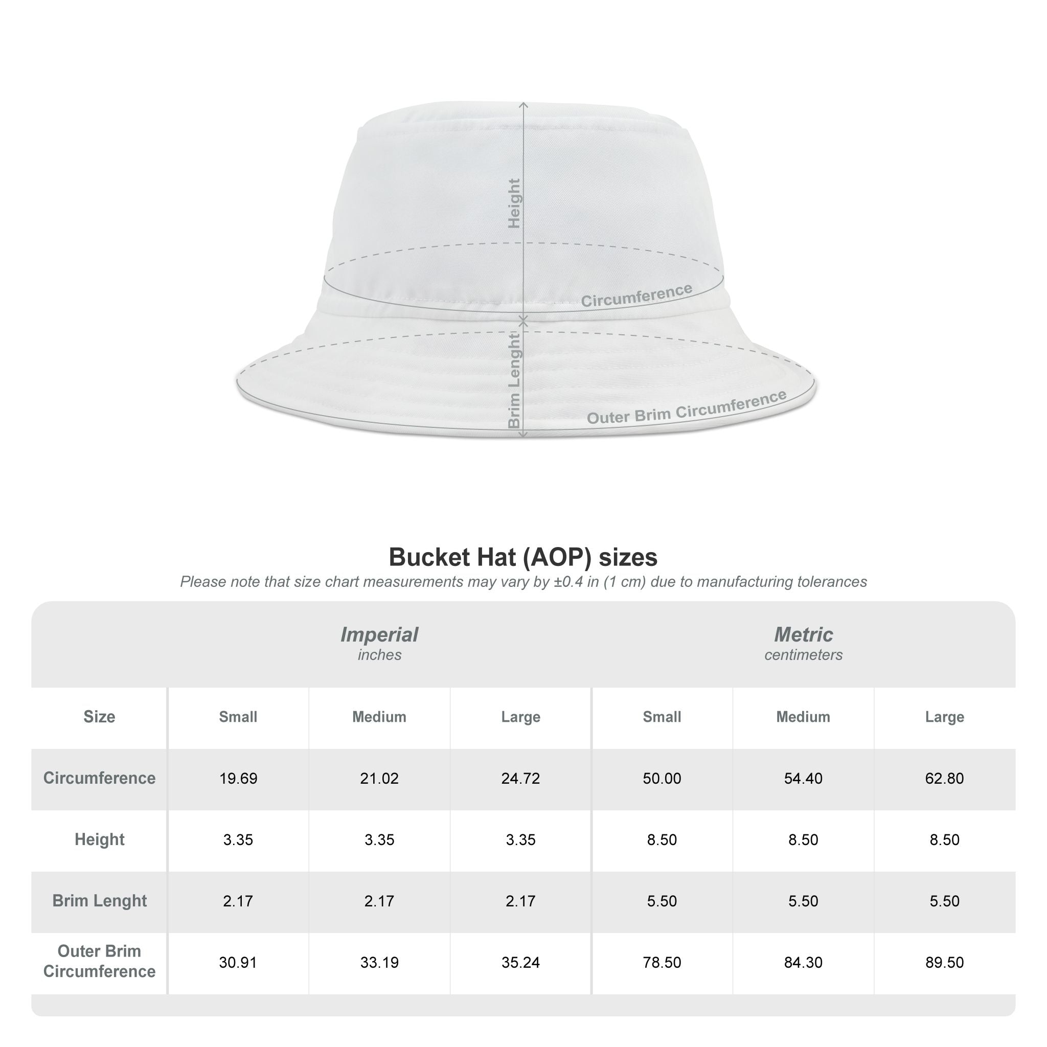 AGO White Bucket Hat — Casual Sun Hat - 314 Originals
