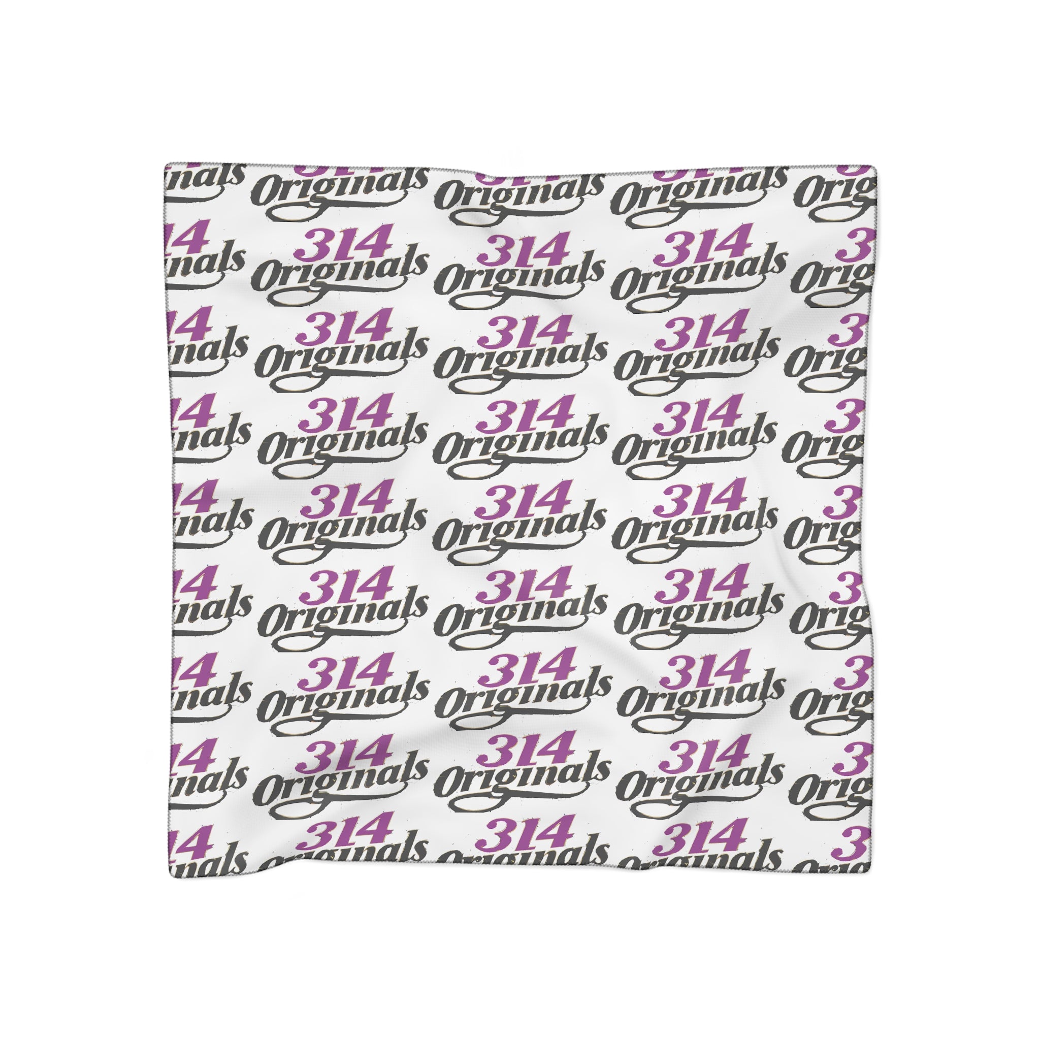 314 Logo Scarf — Purple & Black Poly Scarf - 314 Originals