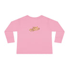"Princess" Script Top with Gold Crown-Toddler Long Sleeve Tee Printify Kids clothes  314 Originals