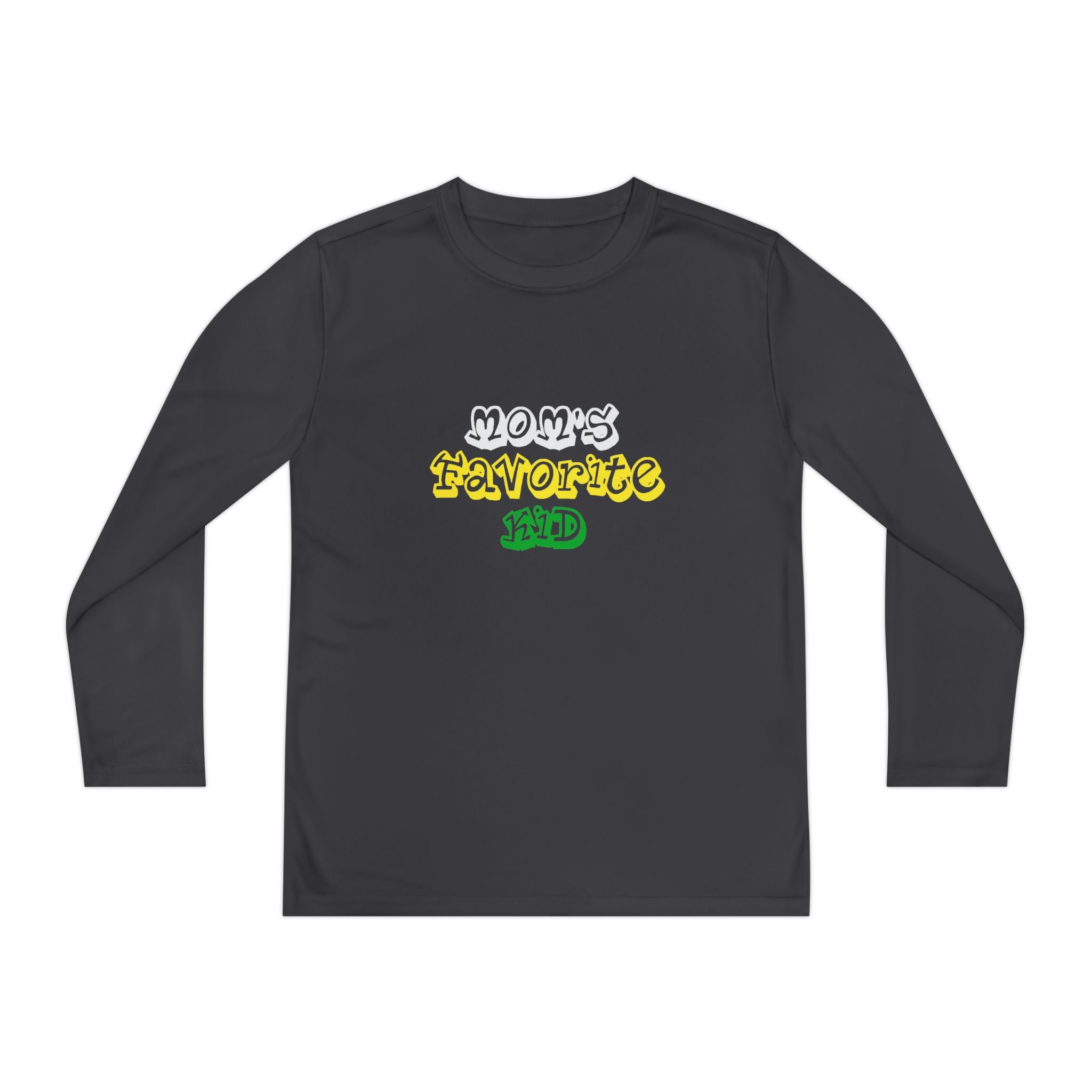 "Mom's Favorite Kid" Youth Long Sleeve Tee —  Retro Graphic