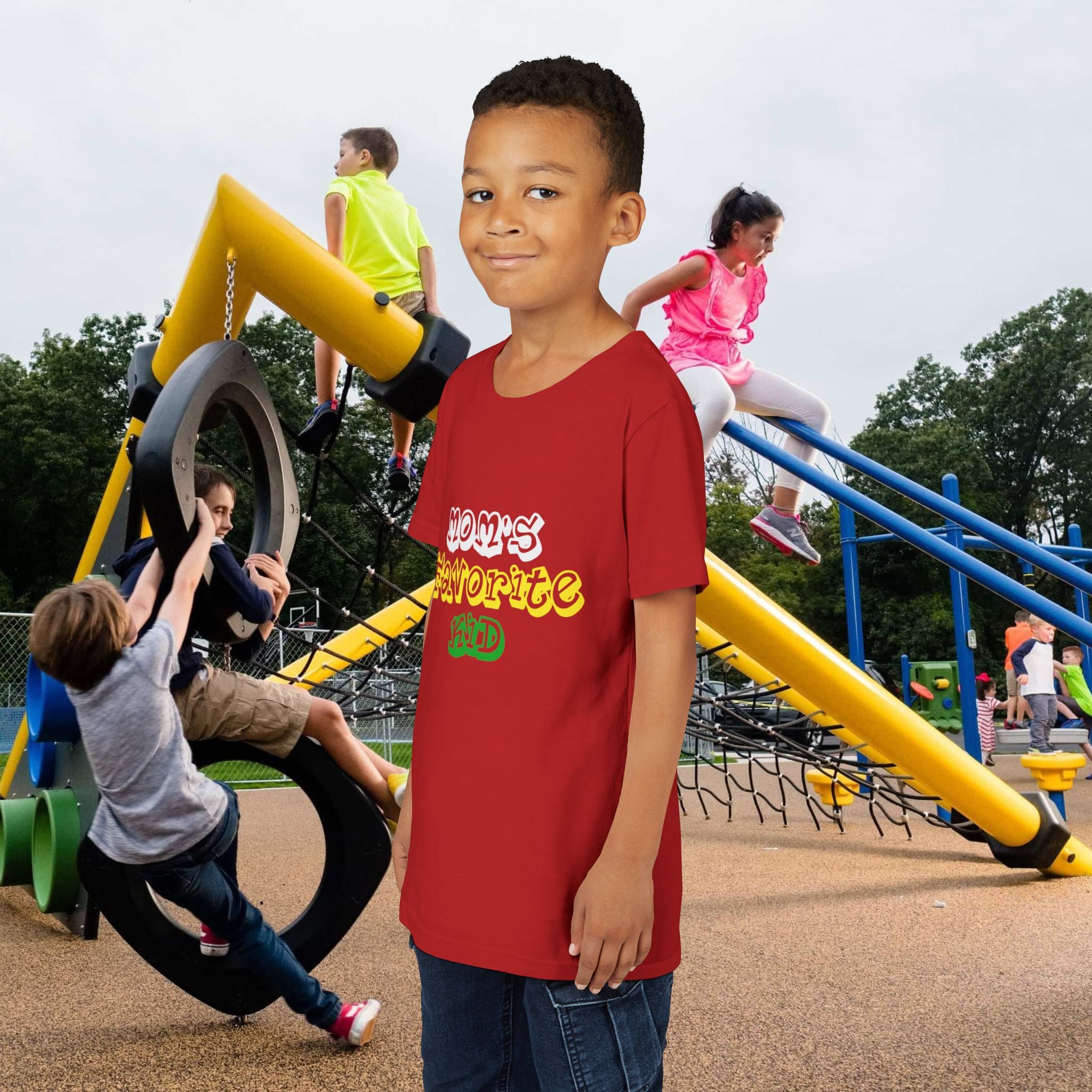 Boys "Favorite Kid" Retro Yellow & Green Graphic T-Shirt - 314 Originals