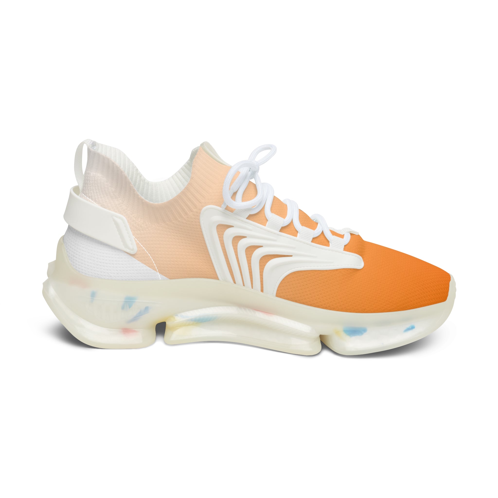 Women's Orange Crush Mesh Sneakers — Lightweight Breathable Running Shoes