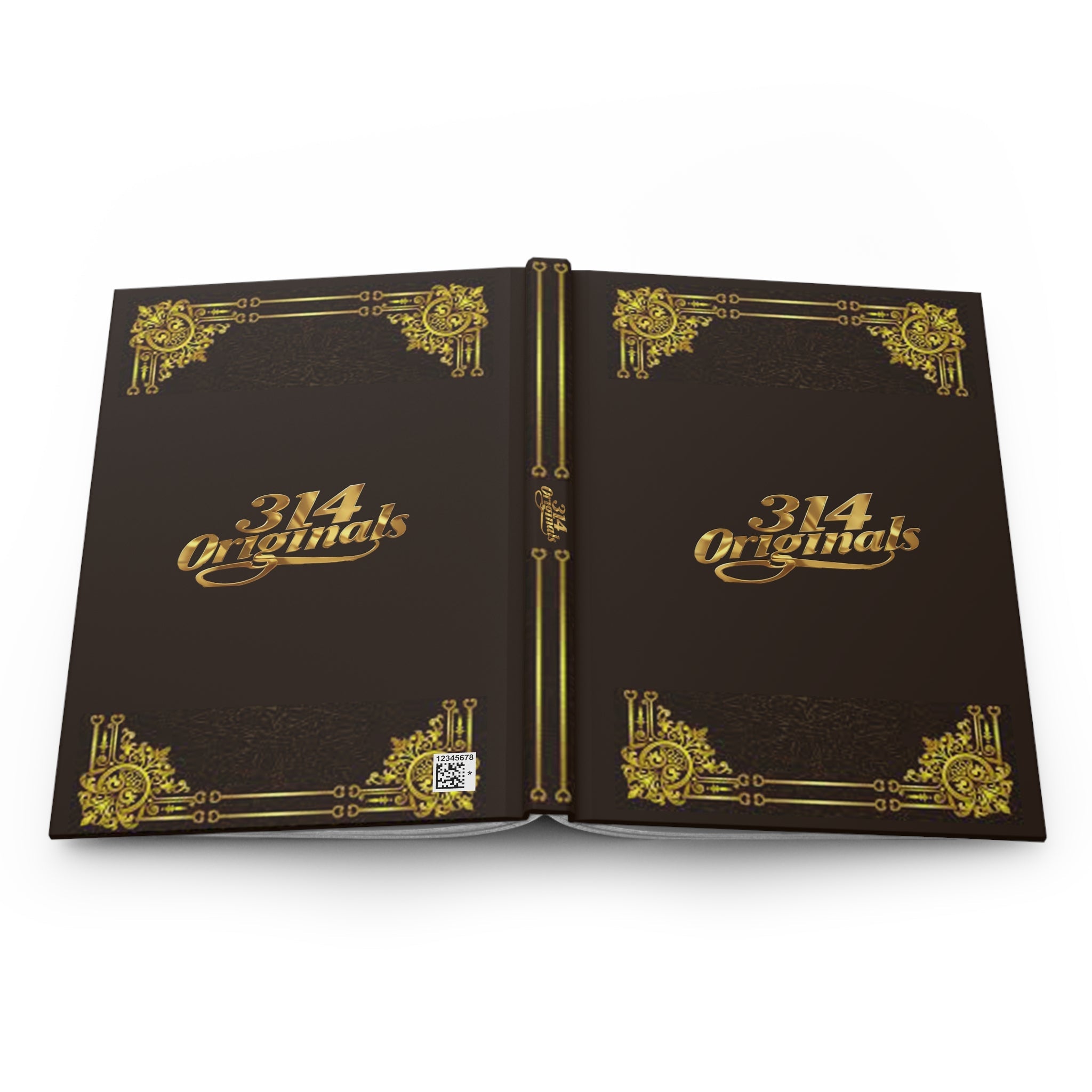 '314 Originals' Vintage Gold Embossed Hardcover Journal Printify Paper products  314 Originals