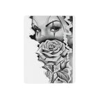 Chicano Clown Rose Temporary Tattoo — Black & Gray Floral Face Art - 314 Originals