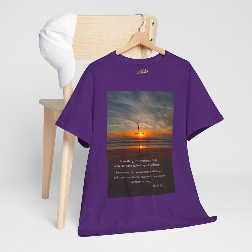 Sunset Beach Quote T‑Shirt — Inspirational Ocean Sunrise Tee - 314 Originals