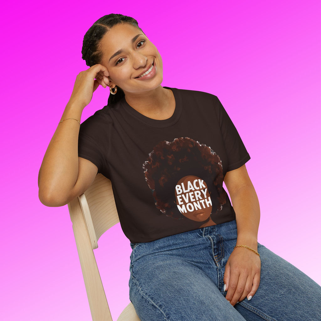 Black Every Month T-Shirt — Afrocentric Pride Graphic Tee - 314 Originals