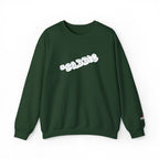 Cloud Script Crewneck Sweatshirt — White Script Logo Cozy Pullover Printify Sweatshirt  314 Originals