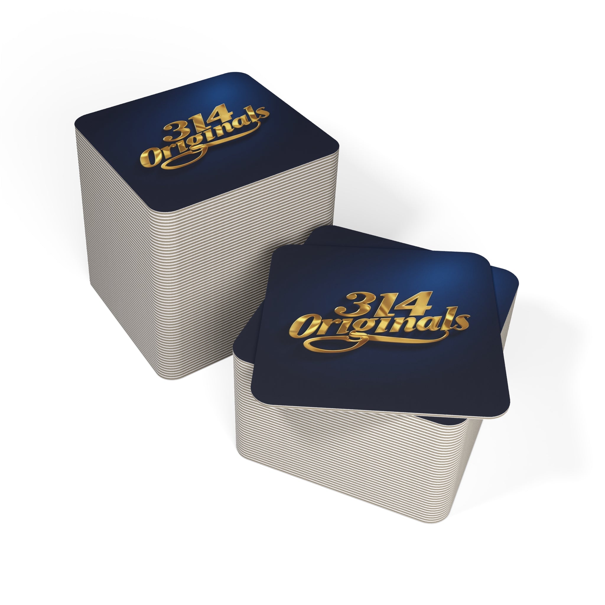 314 Originals Gold Logo Coasters — Bulk Set (50 or 100 pcs) - 314 Originals