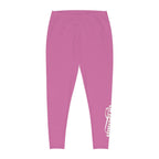 Light Pink Plus Size Leggings — Subtle Side Script Graphic, Comfortable Everyday Activewear - 314 Originals