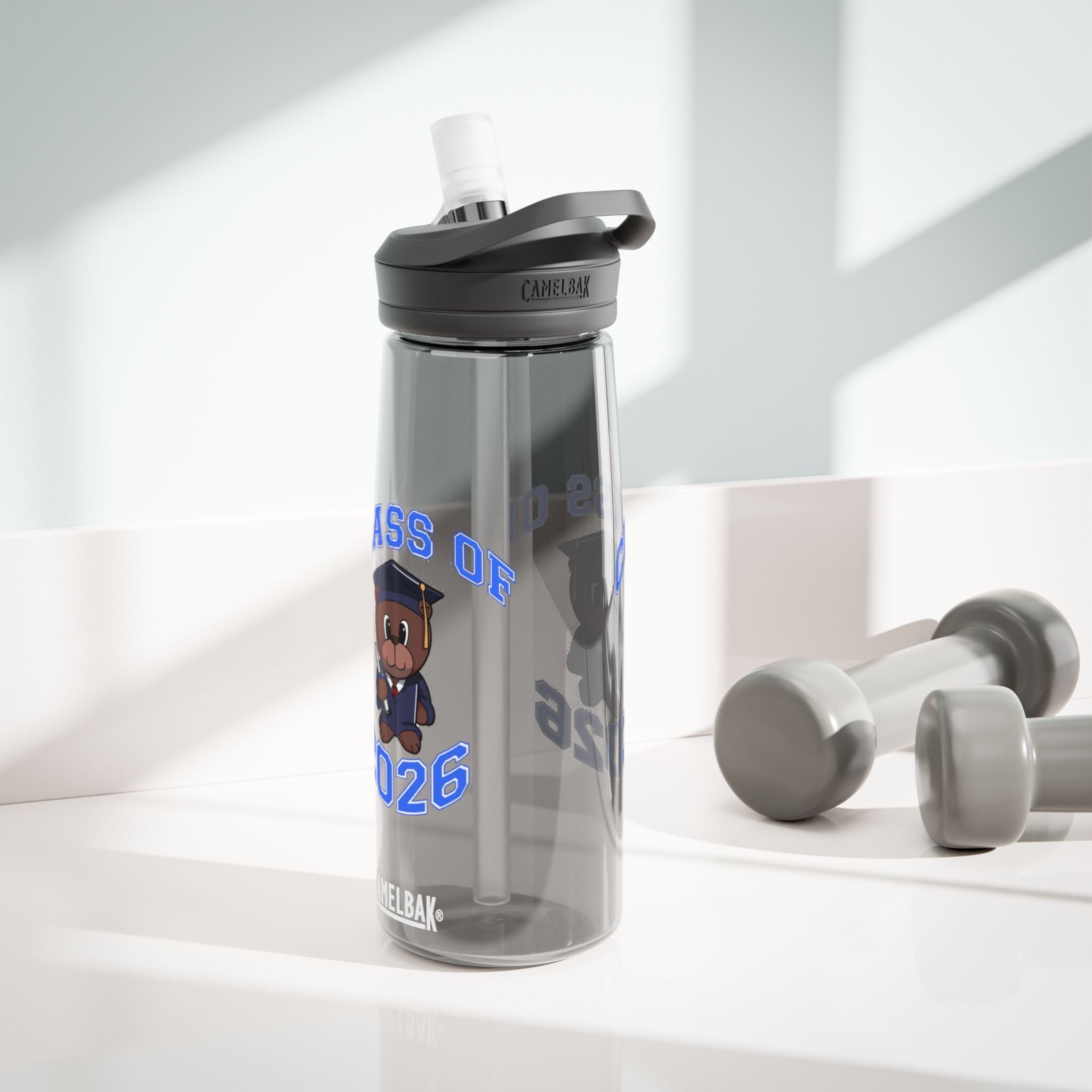 Class of 2026 Graduation Bear Design Water Bottle