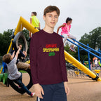 "Mom's Favorite Kid" Youth Long Sleeve Tee — Colorful Retro Graphic - 314 Originals