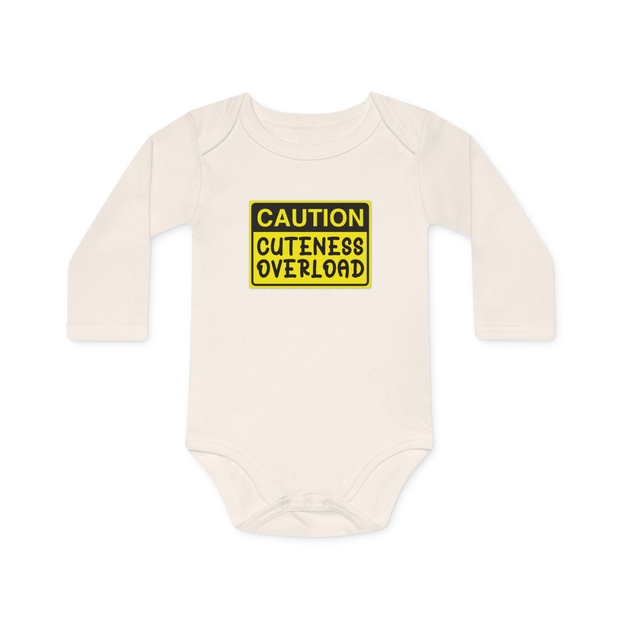 Caution: Cuteness Overload Baby Bodysuit – 314 Originals Long-Sleeve Organic Onesie - 314 Originals
