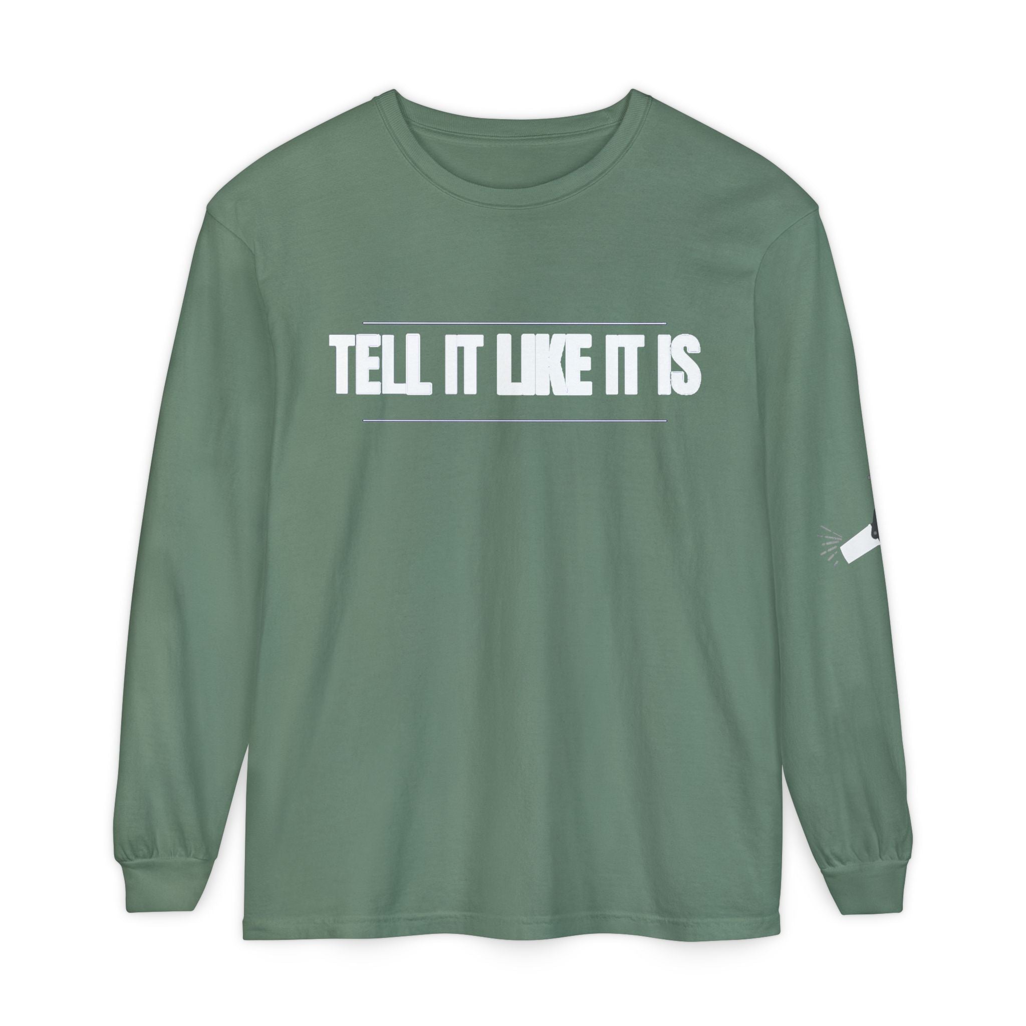 Tell It Like It Is Long Sleeve Tee — "No Scripts... No Filters... No Bullsh*t" Statement Shirt Printify Long-sleeve  314 Originals