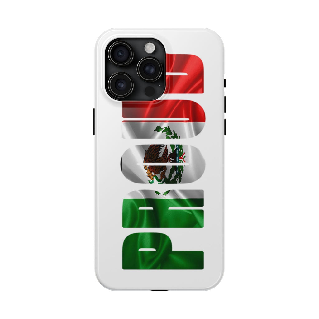 Mexico Pride Tough Phone Case — Mexican Flag Vertical 'PRIDE' Design Printify Phone Case  314 Originals