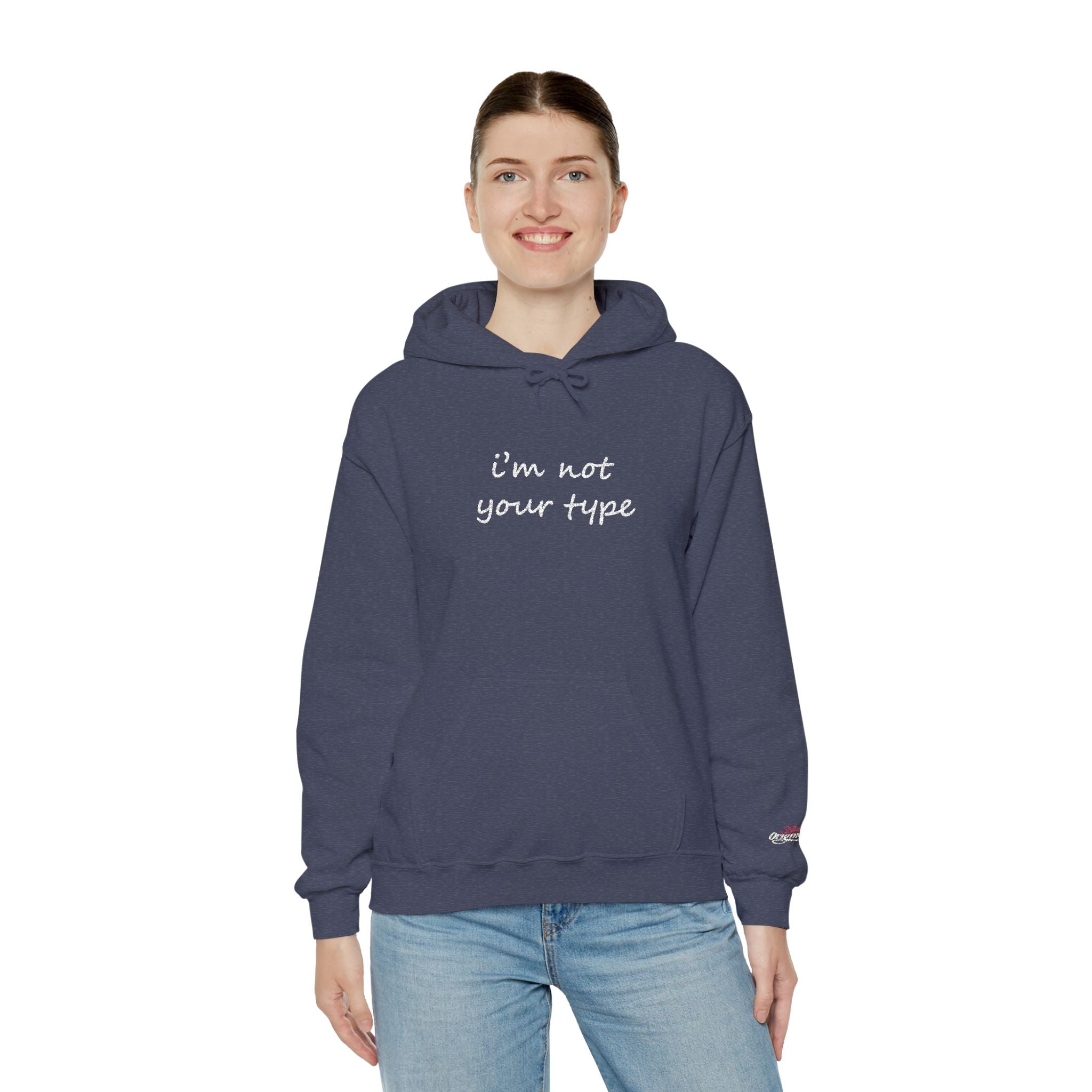 I'm Not Your Type Hoodie - Cute Script Graphic Pullover - 314 Originals