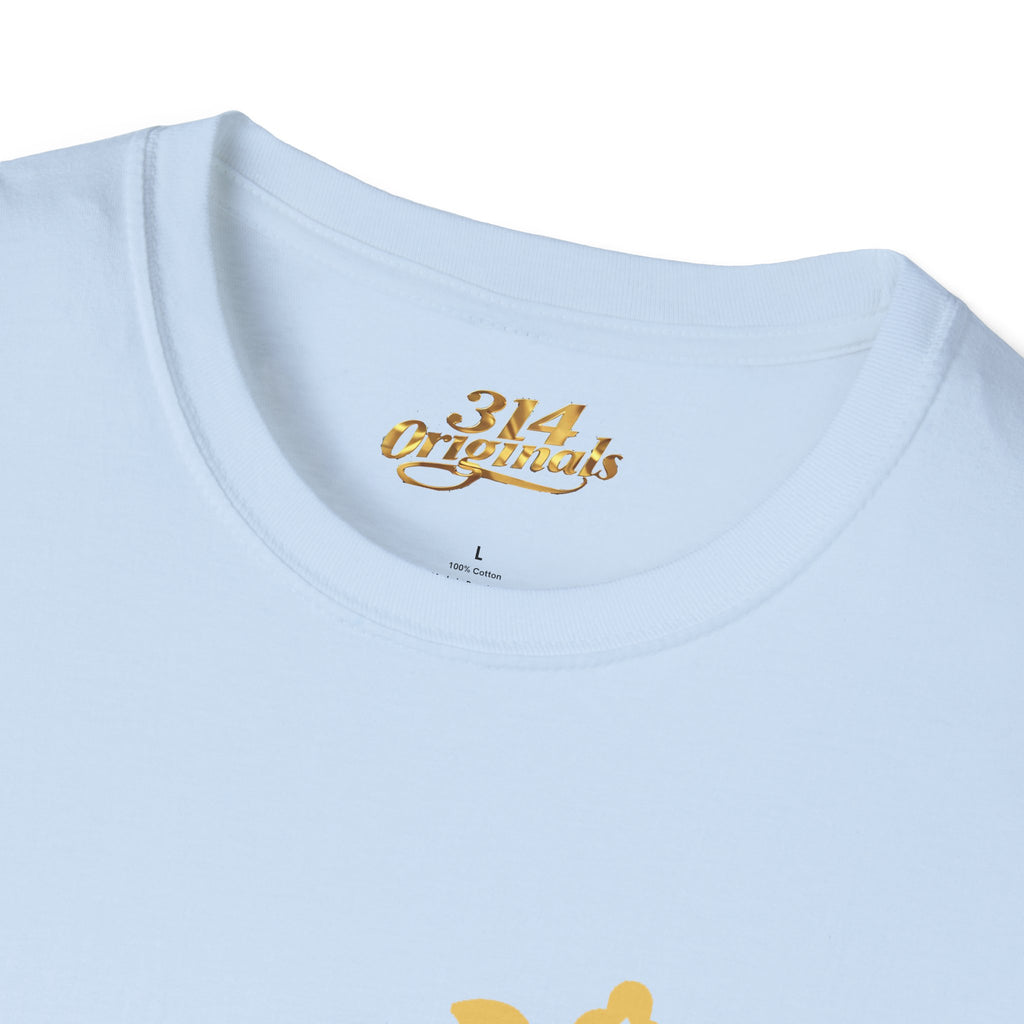 Queen Q Crown T‑Shirt — Pink & Gold Heart Logo Tee