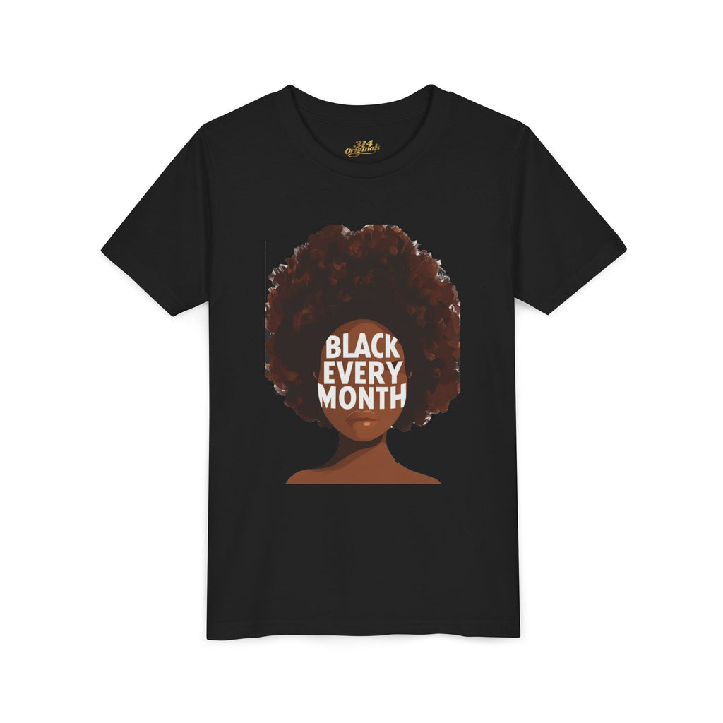 Black Every Month Youth Tee — Afro Pride Kids T-Shirt