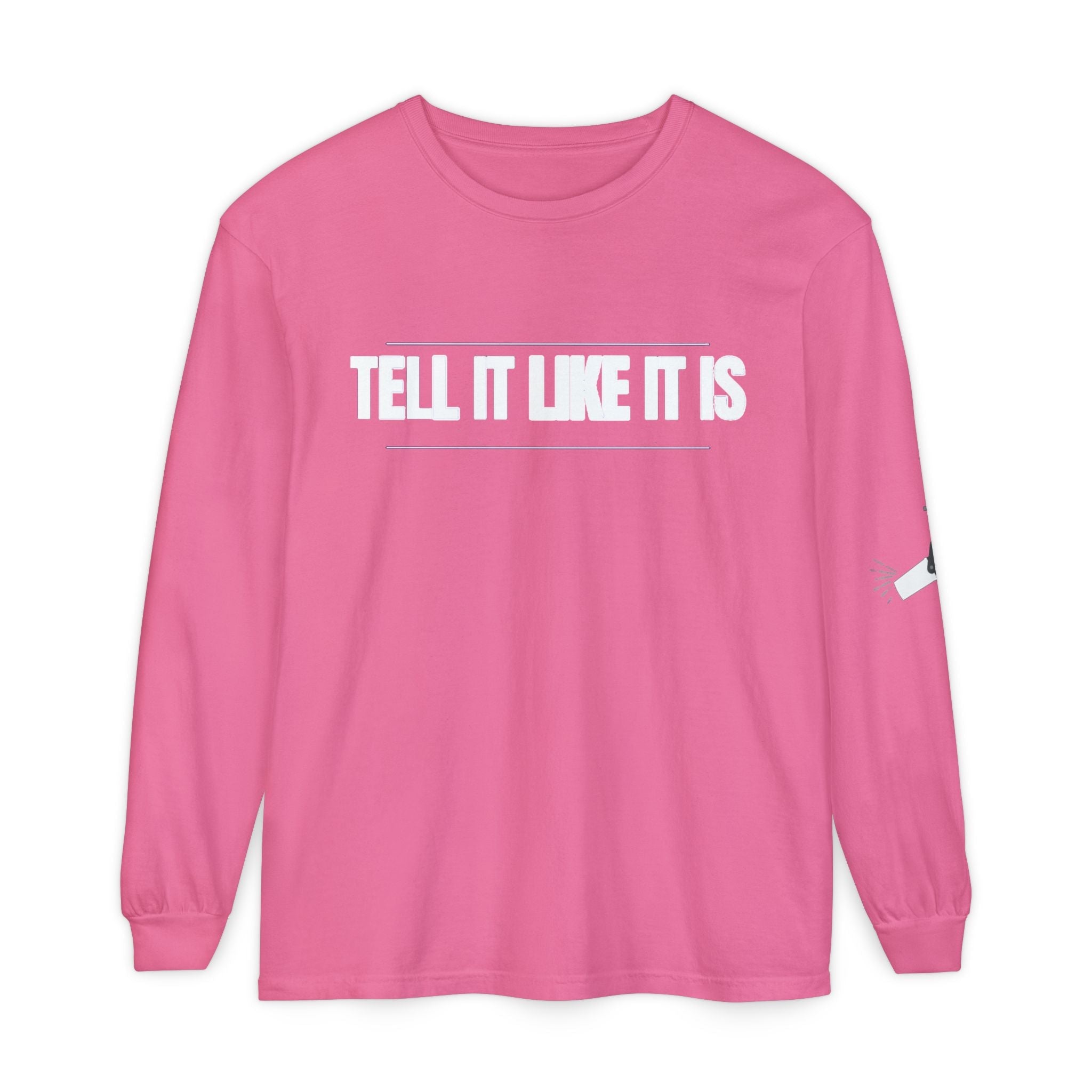 Tell It Like It Is Long Sleeve Tee — "No Scripts... No Filters... No Bullsh*t" Statement Shirt Printify Long-sleeve  314 Originals