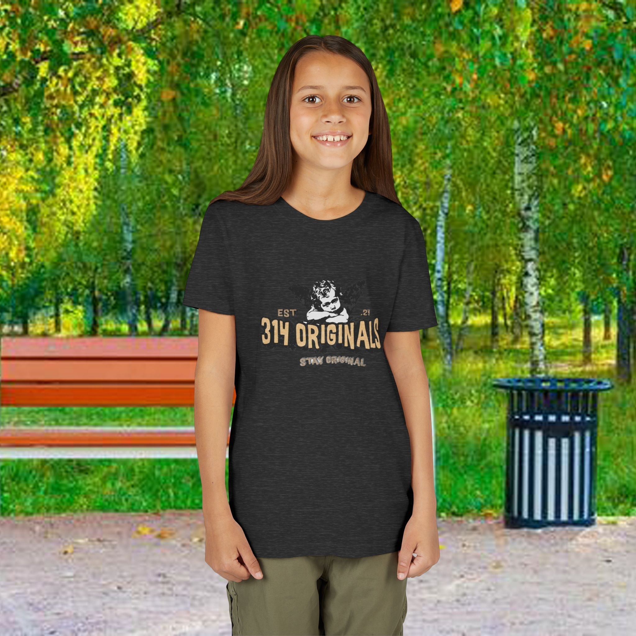 314 Originals Youth Tee - Vintage Cherub Graphic Kids T-Shirt Printify Kids clothes  314 Originals