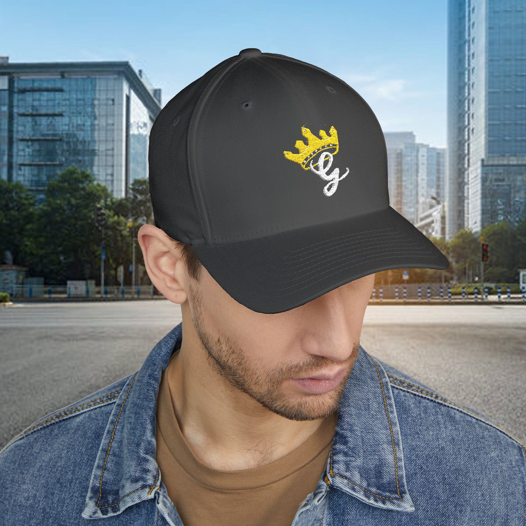 King's Gear Embroidered Crown Script Cap — 314 Original Closed-Back Structured Hat - 314 Originals