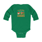 "I'm Just Here for the Cookies" Christmas Cookie Cute Infant Long Sleeve Onesie - 314 Originals