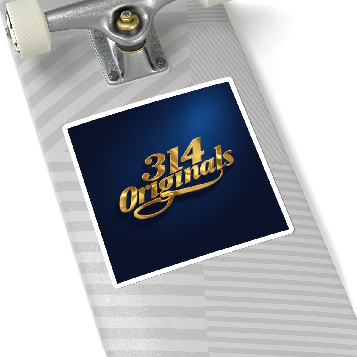 Gold Script 314 Originals Kiss-Cut Sticker — Retro Luxe Logo Sticker for Laptops & Gear