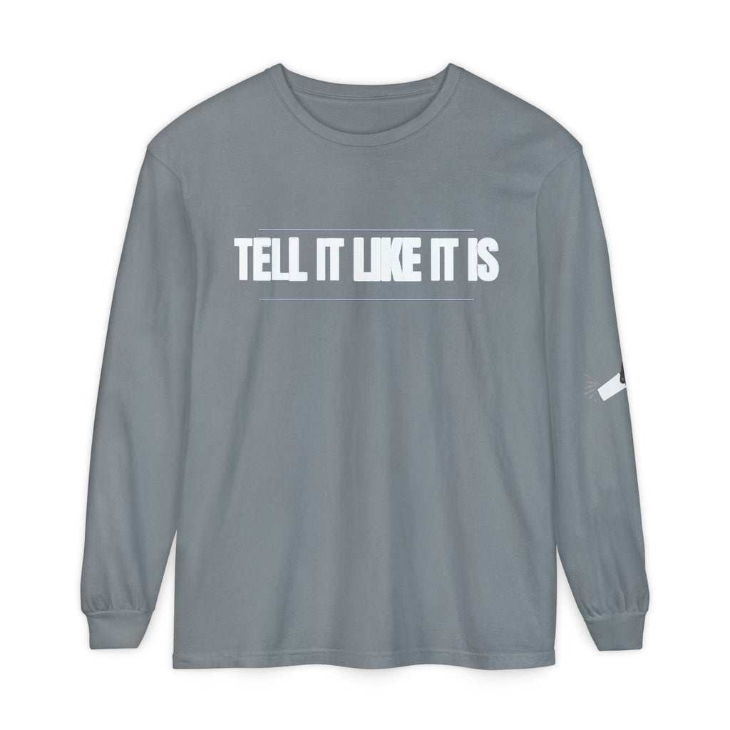 Tell It Like It Is Long Sleeve Tee — "No Scripts... No Filters... No Bullsh*t" Statement Shirt Printify Long-sleeve  314 Originals