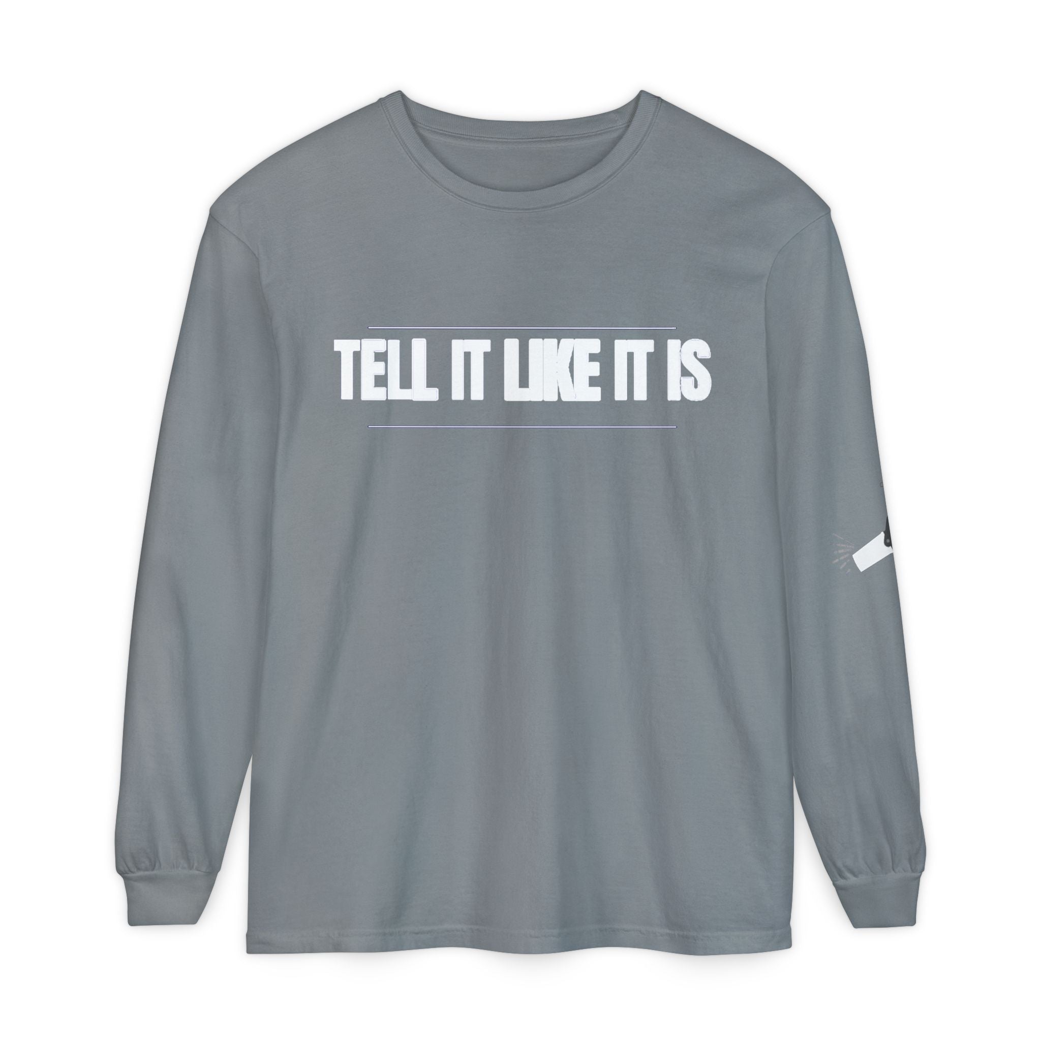 Tell It Like It Is Long Sleeve Tee — "No Scripts... No Filters... No Bullsh*t" Statement Shirt Printify Long-sleeve  314 Originals