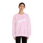 Cloud Script Crewneck Sweatshirt — White Script Logo Cozy Pullover Printify Sweatshirt  314 Originals