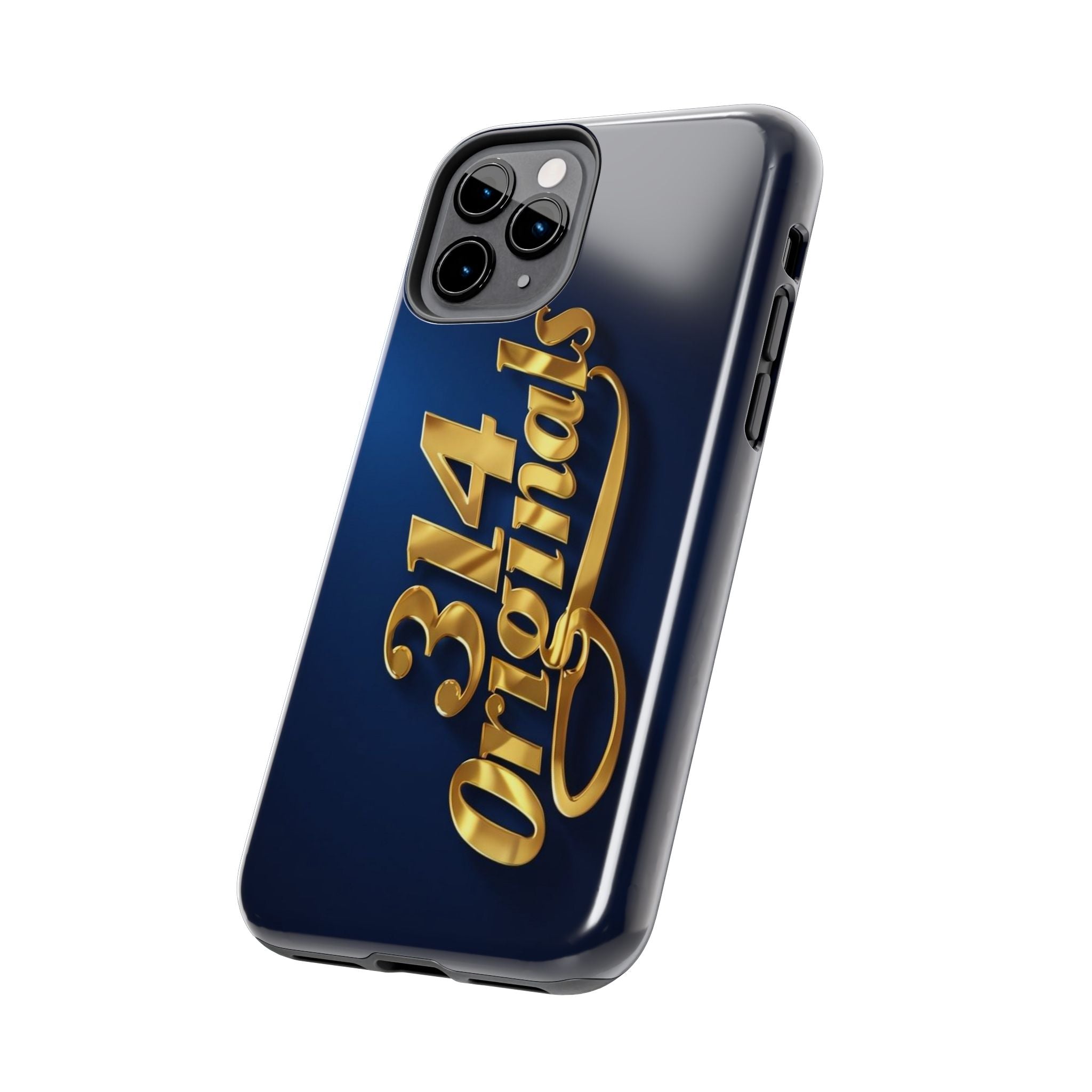 "314 Originals" Gold Script on Navy Tough Protective Case Printify Phone Case  314 Originals