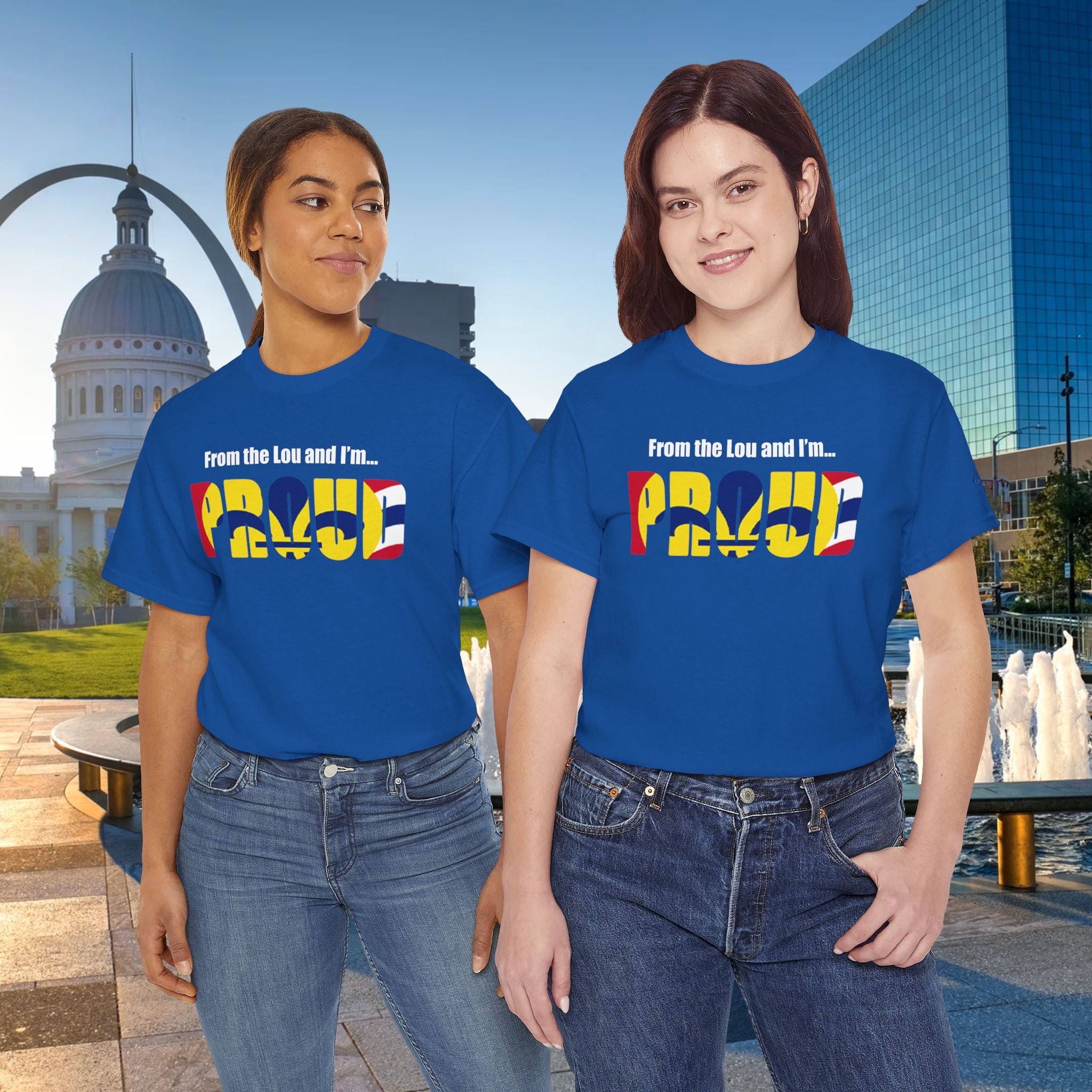 Proud Missouri Flag T-Shirt — "From the Lou and I’m... PROUD" - 314 Originals