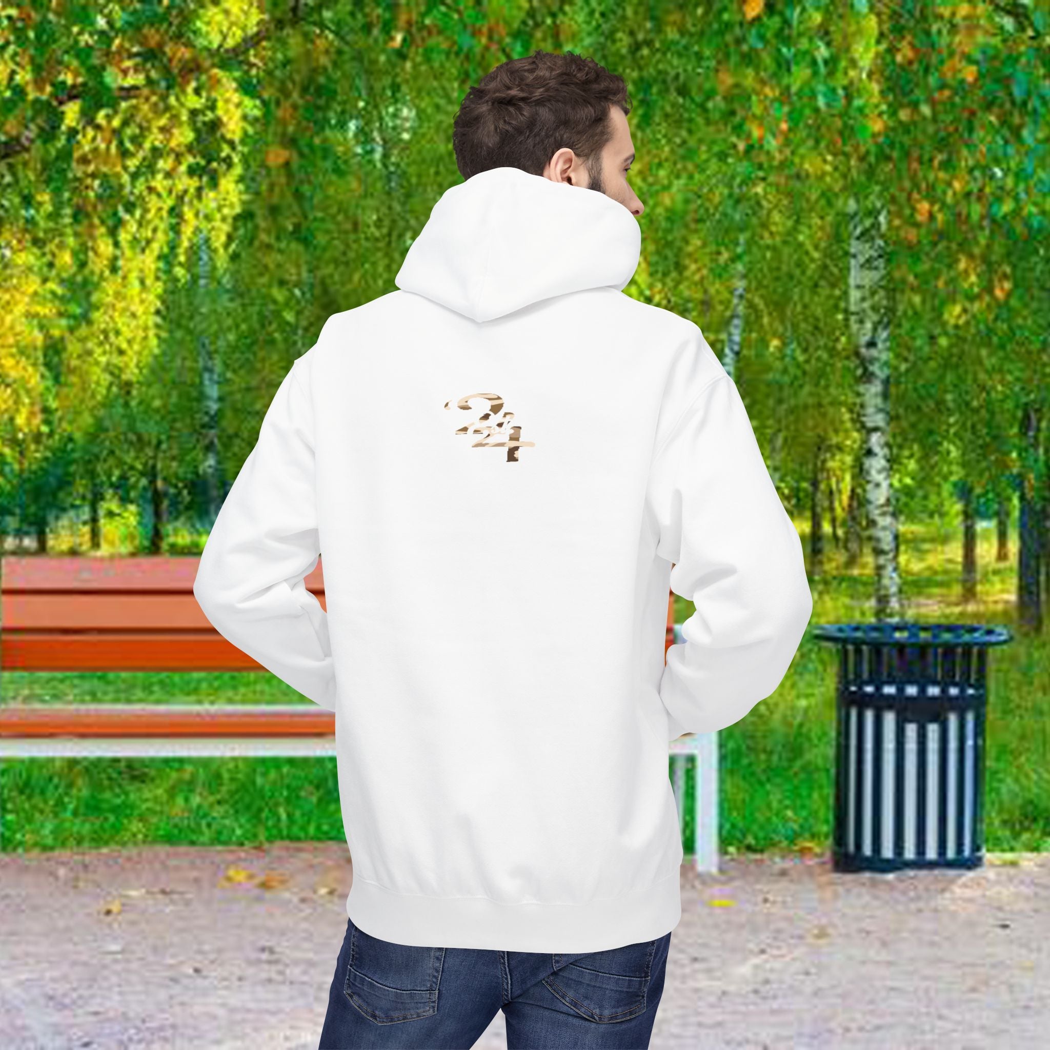 314 Originals Brown Camo Hoodie — Retro Script Logo Pullover - 314 Originals